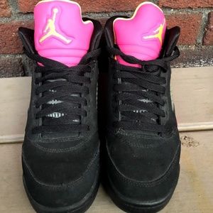 Jordan RETRO 5 Basketball Shoes Black